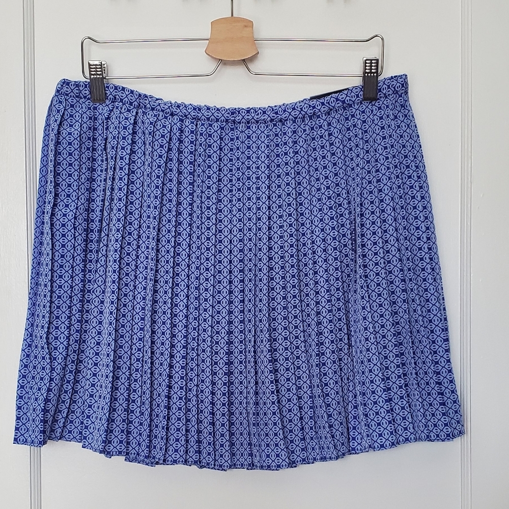 Banana Republic Factory Pleated Blue Skirt. Size L.